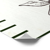 Poster Flore blanc simple au-delà de la mesure graphique  (Coin)