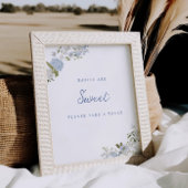 Poster Flore Bleu Doux Devine Combien