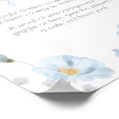 Poster Flore Bleu Printemps bébé en fleur couche nocturne (Coin)