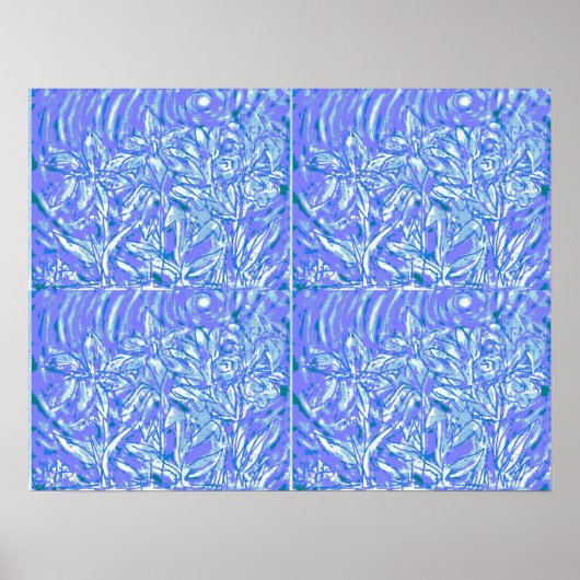 Poster Flore bleue 1 (Devant)