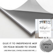 Poster Flore bleue et ardoise, signe de cérémonie débranc