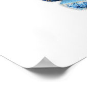 Poster Flore bleue Un nouveau panneau de Fête des mariées (Coin)