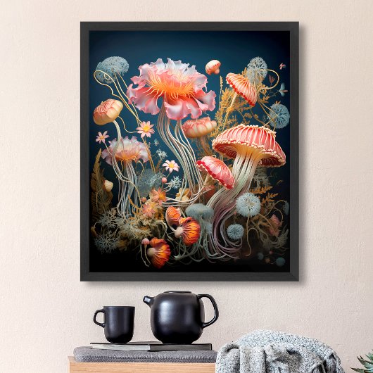 Poster Flore botanique vintage illustration rétro antique