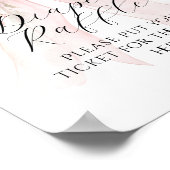 Poster Flore Bow Élégante Fleur Fille Baby shower couche (Coin)