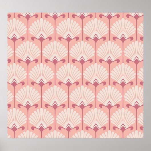 Poster Flore classique : Motif Vintage sans couture (Devant)