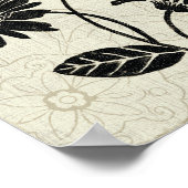 Poster Flore contemporaine en noir et blanc (Coin)