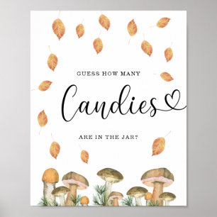 Poster Flore d'automne devine combien de bonbons