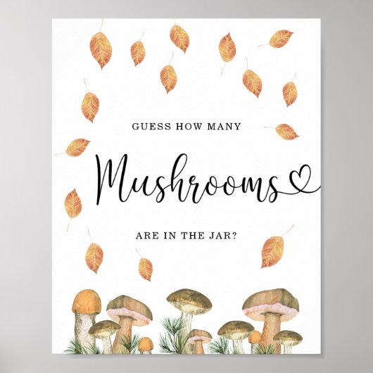 Poster Flore d'automne devine combien de champignons (Devant)