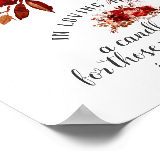 Poster Flore De Beauté Rustique En Amour Panneau De Table (Coin)