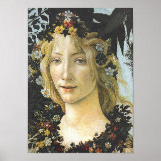 Poster Flore (détail de Primavera) Beaux-arts Botticelli