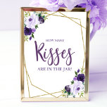 Poster Flore d'or violet Combien de baisers signe<br><div class="desc">Flore d'or violet Combien de baisers signe</div>
