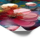 Poster Flore élégante et vibrante - Fleur avec éclat de c (Coin)