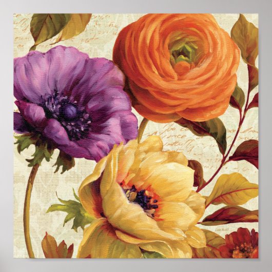 Poster Flore en pleine floraison (Devant)