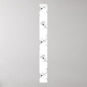 Poster Flore, Lait blanc, Panneau de piédestal romantique (Devant)