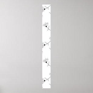 Poster Flore, Lait blanc, Panneau de piédestal romantique