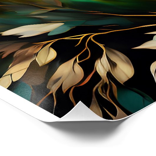 Poster Flore Mur Art Impression de toile (Coin)