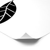 Poster Flore noire et blanche (Coin)