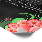 Poster Flore noire et rose do-it-yourself 15 table Tablea (Coin)