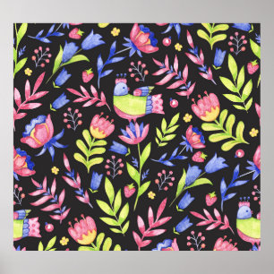 Poster Flore printanière : Motif imperméable