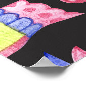 Poster Flore printanière : Motif imperméable (Coin)