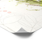 Poster Flore rose foncé (Coin)