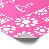 Poster Flore rose sans gluten (Coin)