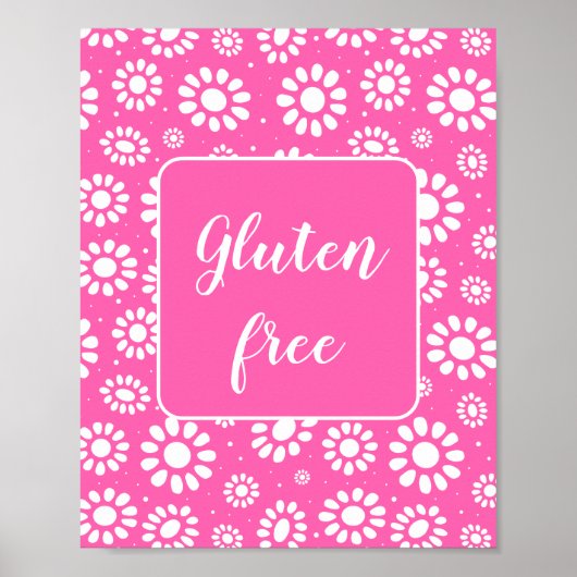 Poster Flore rose sans gluten (Devant)