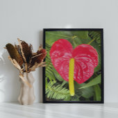 Poster Flore rouge Laceleaf