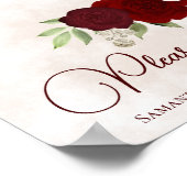 Poster Flore Rouge & Rose S'Il Vous Plaît Trouver Votre E (Coin)