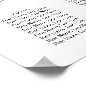 Poster Flore verdure Élégante carte de mariage (Coin)