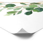 Poster Flore vert bébé Baby shower succulent signe (Coin)