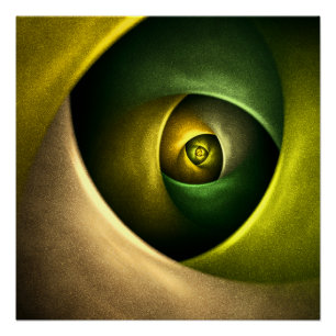 Poster Flore verte Florale moderne Art Abstrait Motif #23