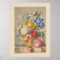 Flore Vie morte avec frontière vintage