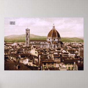 Poster Florence à la fin du 19ème siècle