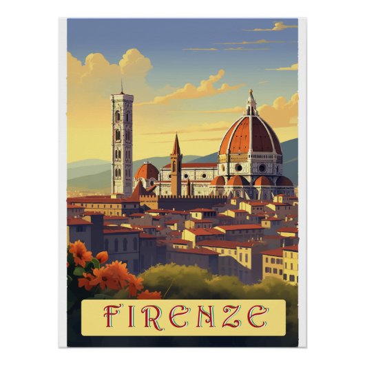 Poster Florence heart of Tuscany (Devant)