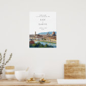 Poster Florence Italian Wedding Welcome Sign (Cuisine)