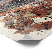 Poster Florence Italie Aquarelle Art (Coin)