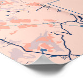 Poster Florence - Italie Béezy City Carte (Coin)