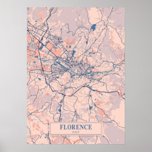 Poster Florence - Italie Béezy City Carte