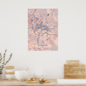 Poster Florence - Italie Béezy City Carte (Cuisine)