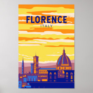 Poster Florence Italie Travel Art Vintage