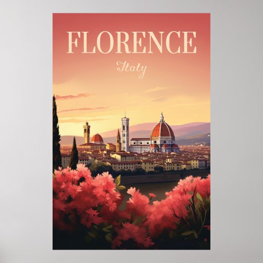 Poster Florence, Italie, Voyage (Devant)