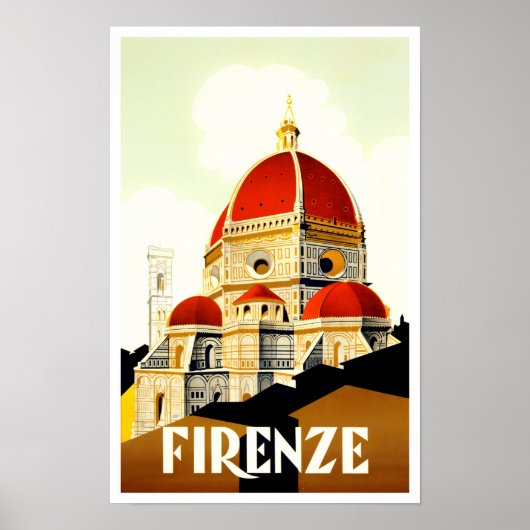 Poster Florence Italie voyage vintage (Devant)