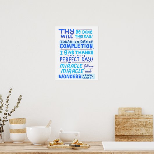 Poster Florence Scovel Shinn Affirmation Miracle (Cuisine)