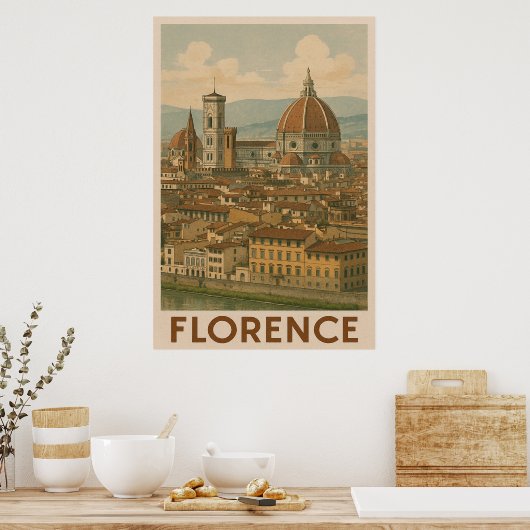 Poster Florence Vintage Travel (Cuisine)