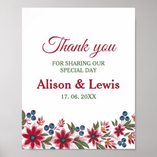 Poster Flores d'aquarelle rétro