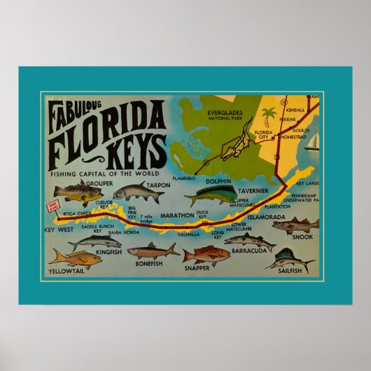 Poster Florida Keys Fish (Devant)