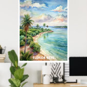 Poster Florida Keys National Park Aquarelle Peinture (Bureau à domicile)