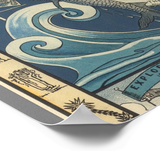 Poster Florida peninsula old map (Coin)