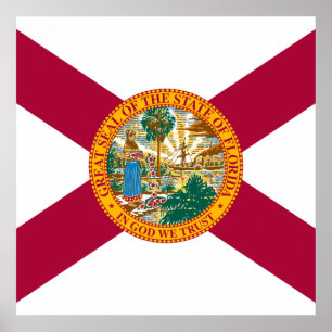 Poster Florida State Flag